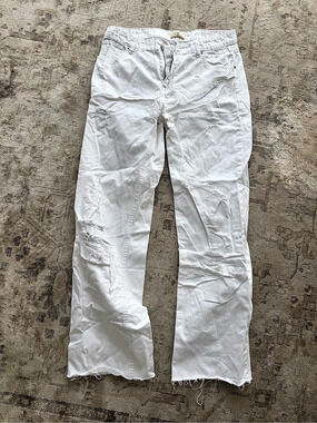 DTK asos straight destroyed jeans Distressed Straight Leg Jeans in White